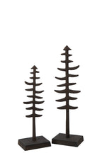 J-Line decoratie kerstboom - aluminium - donkerbruin - L