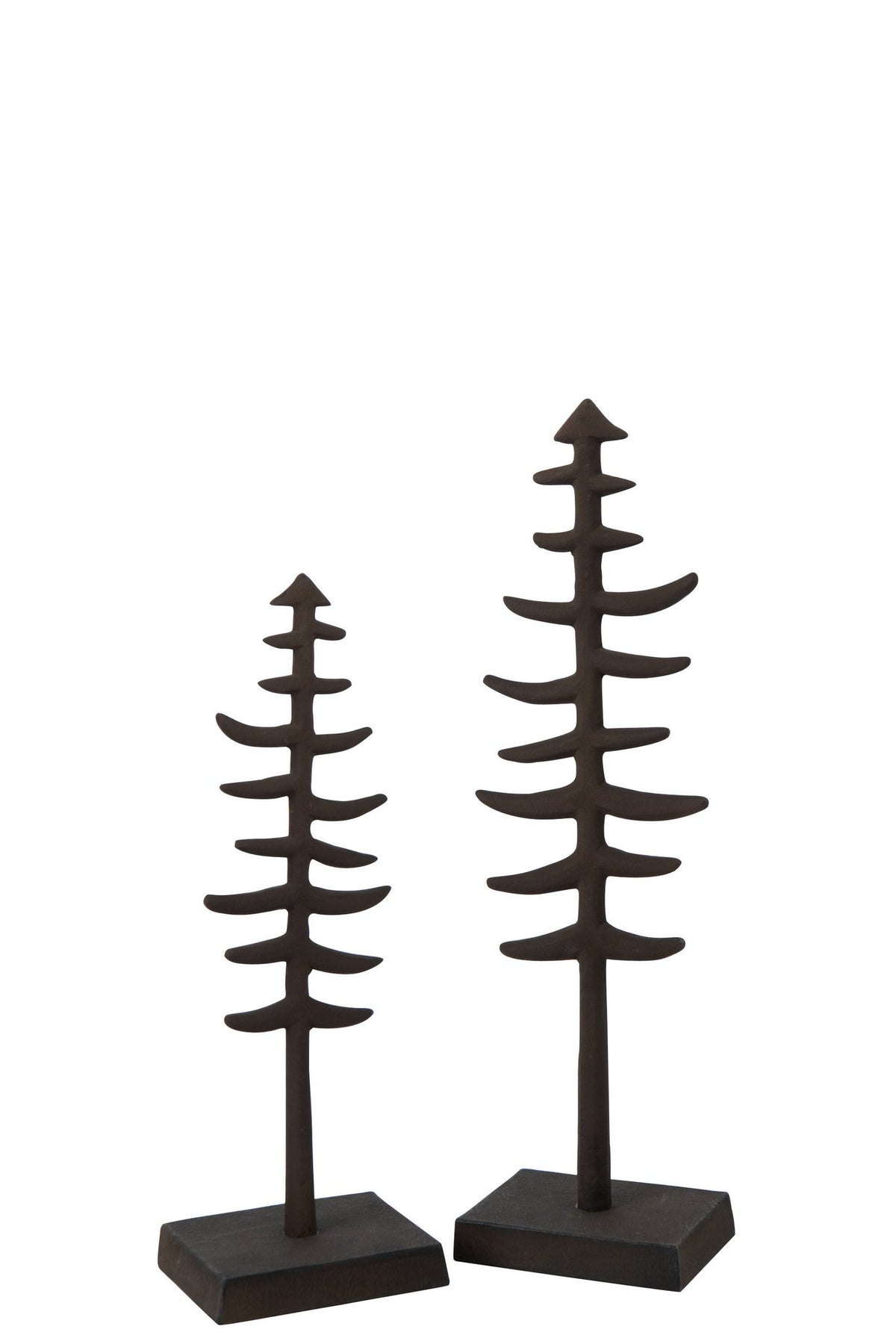 J-Line decoratie kerstboom - aluminium - donkerbruin - L