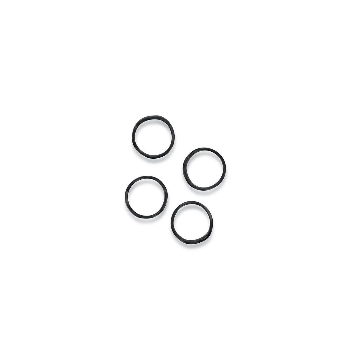 Servetring 4,5cm organisch zwart Charm - Set van 4