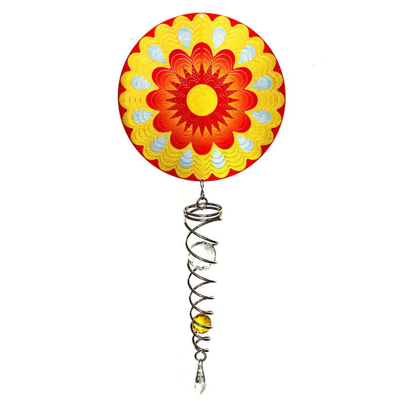 Windspinner, Spin Art, Mandala Sun Artist Crystal Tail, ACTMSU0800, totale lengte 60cm