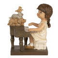 Beeld Meisje 10 cm Bruin Polyresin