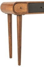 J-Line Consoletafel met meerdere laden - mangohout - naturel/zwart