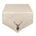 Tafelloper 50x160 cm Beige Bruin Katoen Hert Tafelkleed