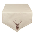 Tafelloper 50x160 cm Beige Bruin Katoen Hert Tafelkleed