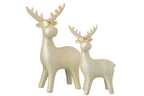 J-Line figuur Rendier - porselein - goud - L