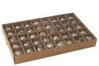 J-Line kerstbal - glas - zilver - doos van 40