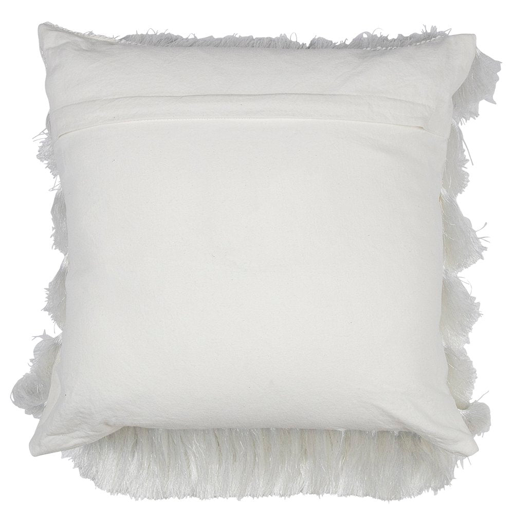 Kussen franjes wit 45x45cm