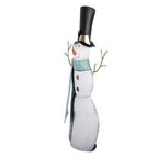 Kerstdecoratie Beeld Sneeuwpop 36x13x69 cm Wit Metaal