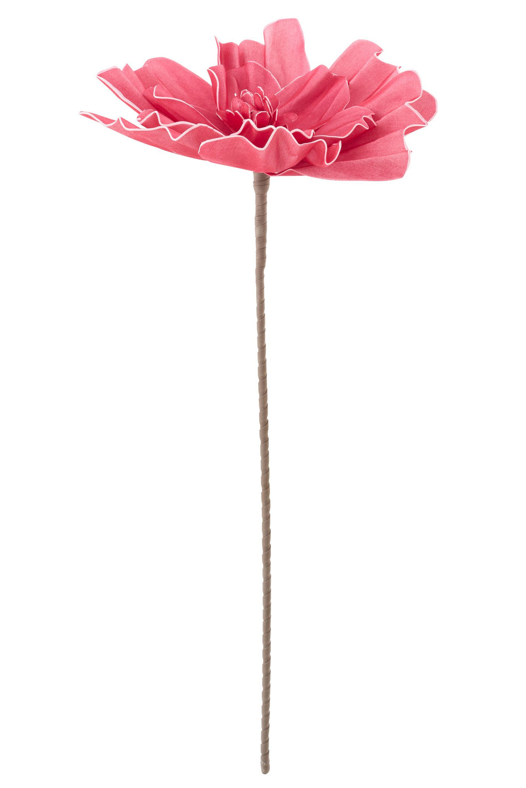 J-Line decoratie Bloem Eva - rubber - roze - L