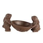 Decoratie Beeld Konijnen 34x15x15 cm Bruin Kunststof