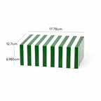 Groen Gestreepte Hars Opbergdoos Moderne MDF Decor Organizer