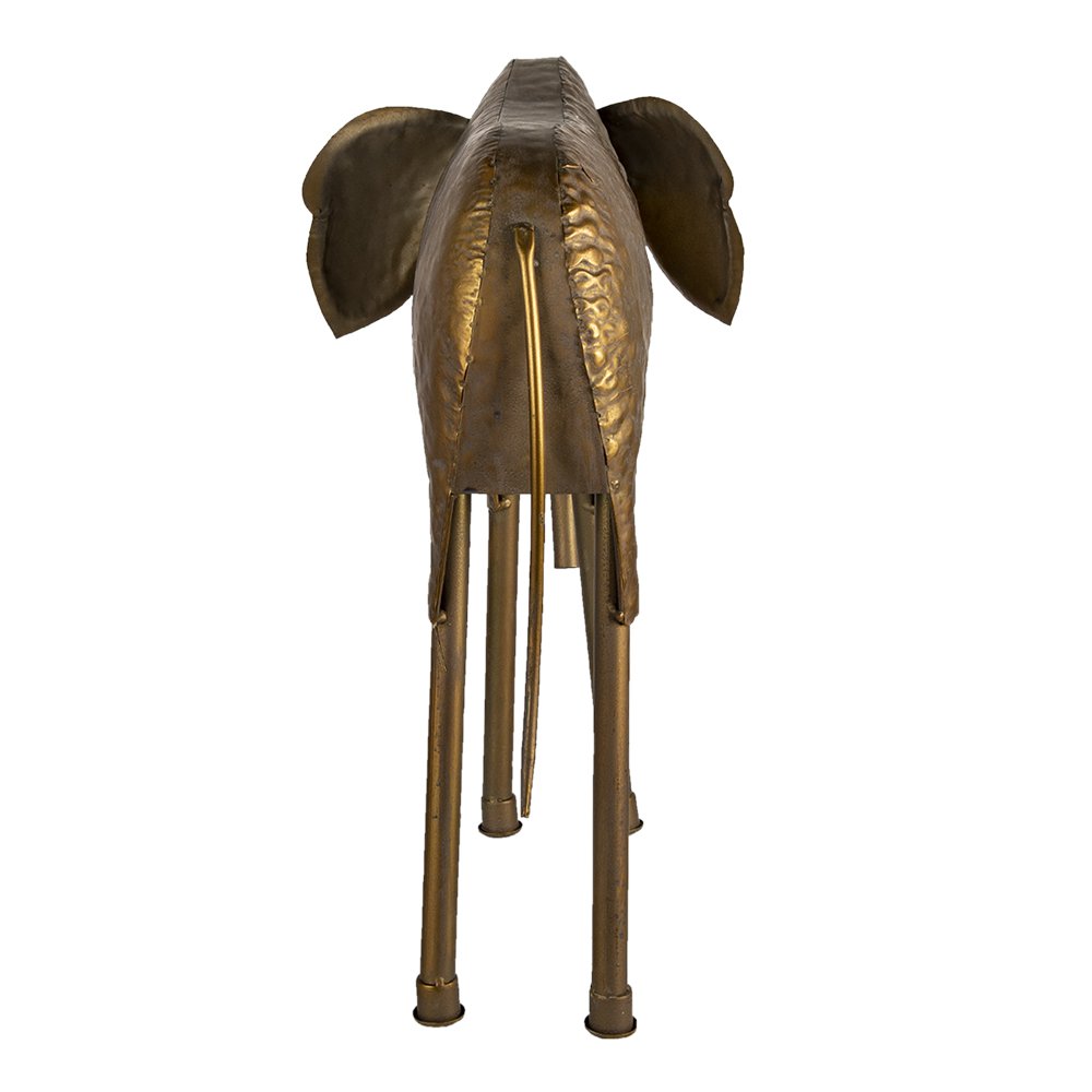 Beeld Olifant 50x16x50 cm Koperkleurig Metaal