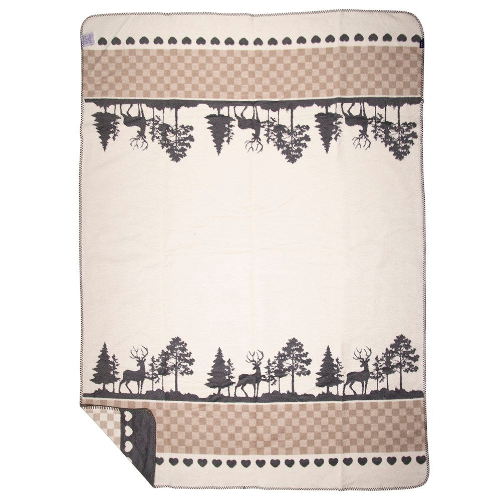 Plaid bos grijs xl 150x200cm