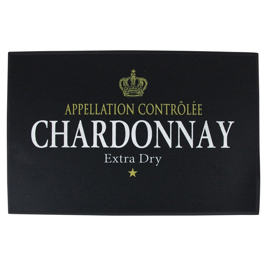 Deurmat wijn chardonnay zwart 75x50cm