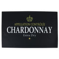 Deurmat wijn chardonnay zwart 75x50cm