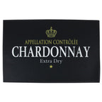 Deurmat wijn chardonnay zwart 75x50cm