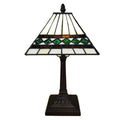 Tiffany Tafellamp 20x20x34 cm Beige Polyresin Tiffany Bureaulamp