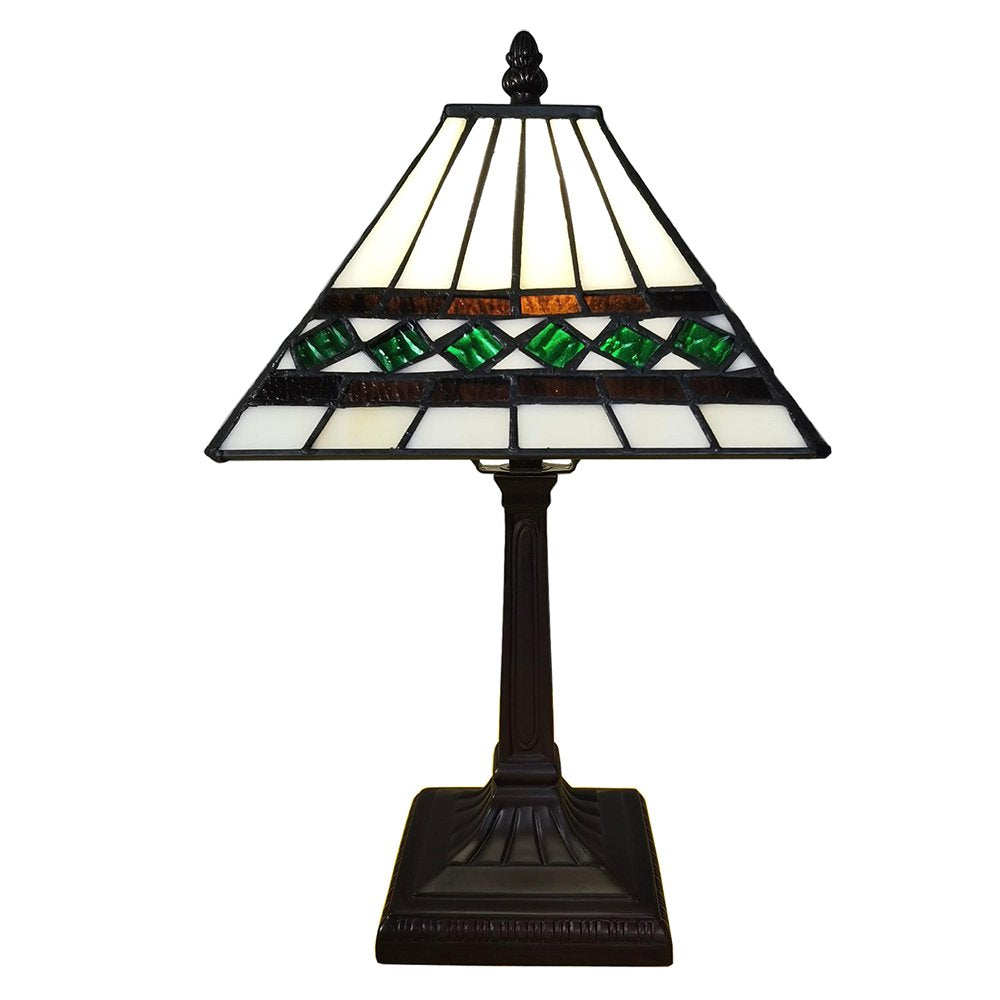 Tiffany Tafellamp 20x20x34 cm Beige Polyresin Tiffany Bureaulamp