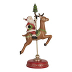Beeld Kerstman 16x11x30 cm Rood Kunststof