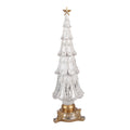 Kerstdecoratie Beeld Kerstboom Ø 9x30 cm Wit Kunststof