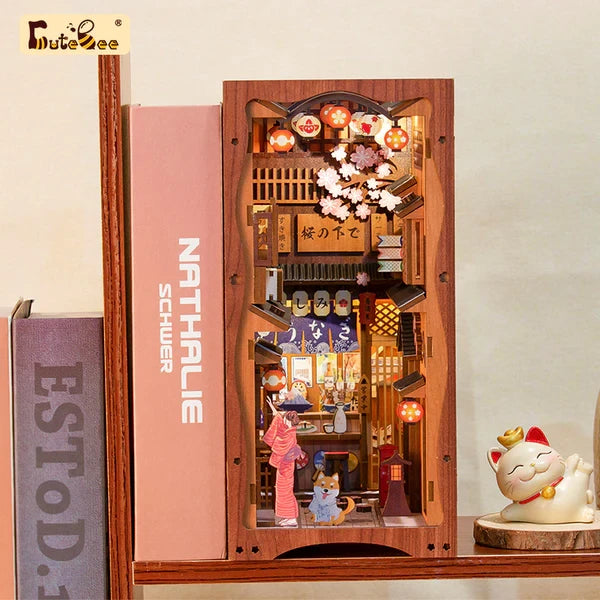 Cutebee, DIY Booknook, Under the Sakura Tree, YS06B, 18x11x23cm