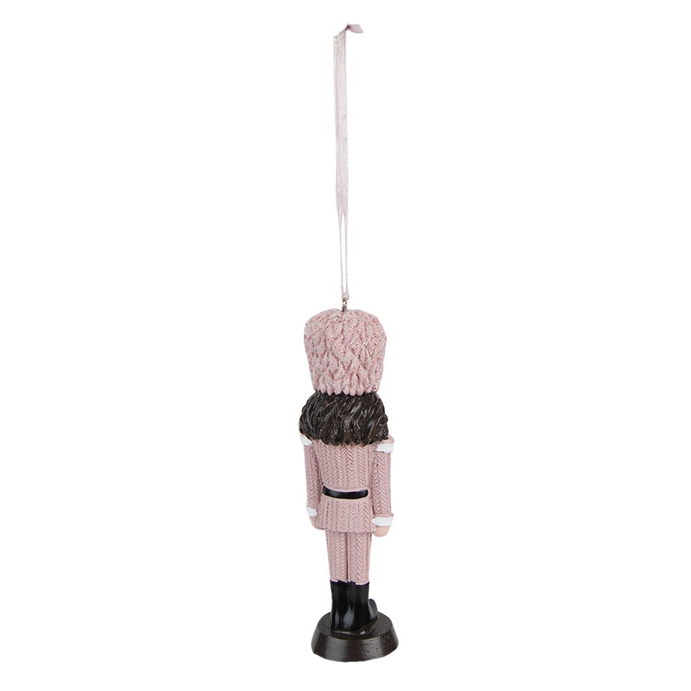 Kersthanger Notenkraker 13 cm Roze Polyresin Kerstbal