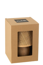 J-Line lamp Getwist - metaal/hout - naturel - LED lichtjes