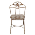 Tuinstoel 47x47x91 cm Wit Bruin Metaal
