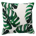 Dutch Decor Leafy - Kussen 45x45 cm - Katoen - Sneeuwwitje - Wit