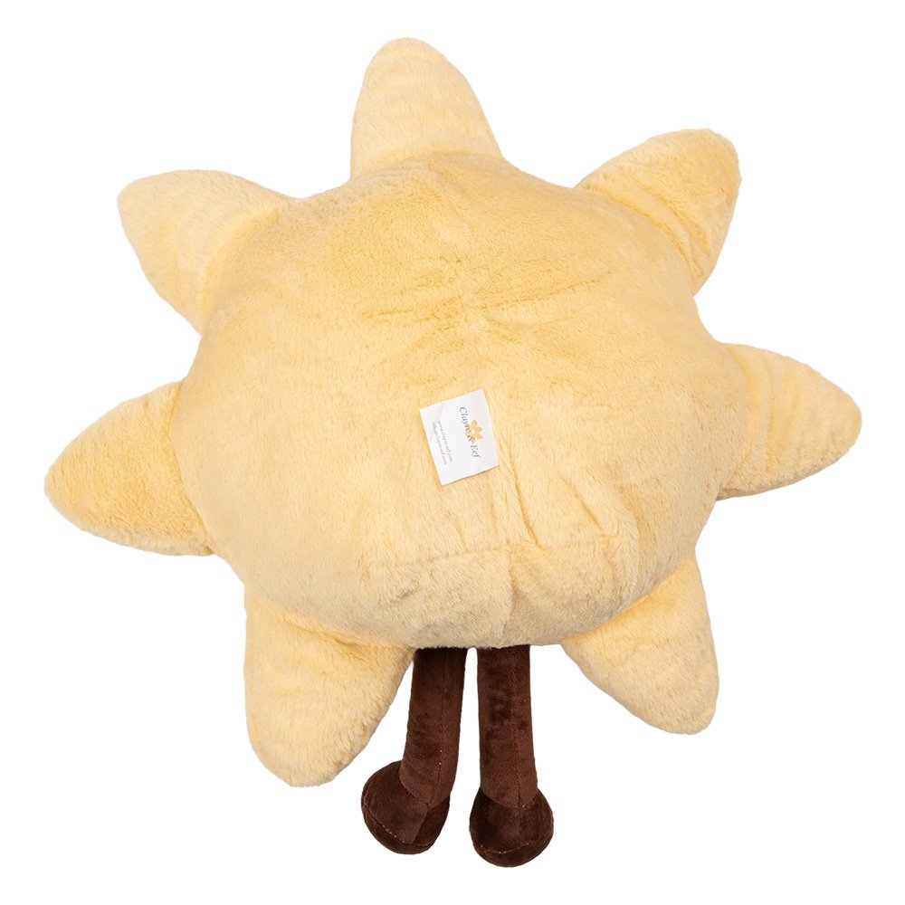 Sierkussen Zon Ø 44x18 cm Geel Polyester