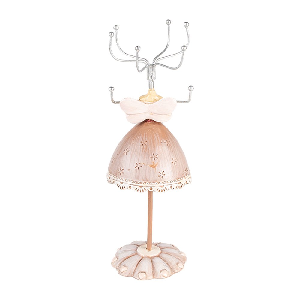 Sieraden Standaard Beige, Kunststof en Metaal Ø 7x19 cm