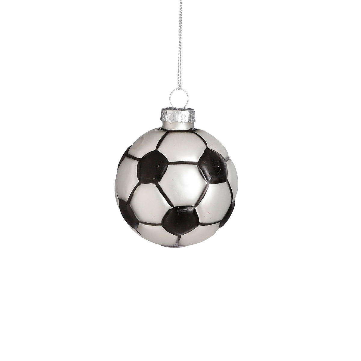 Ornament football zilver