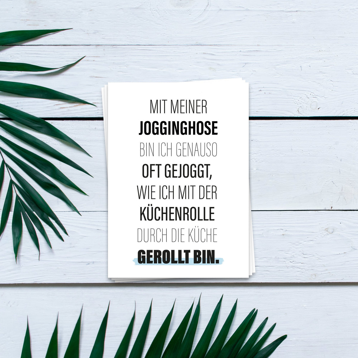 Met mijn joggingbroek - ansichtkaart 10 set