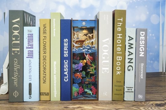 Tonecheer, DIY Book Nook, The Little Mermaid Bookend, TQ112, 18,2x8x24,5cm