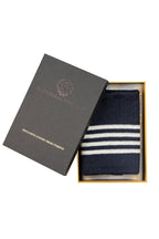 Men Navy Scarf Navy-ecru