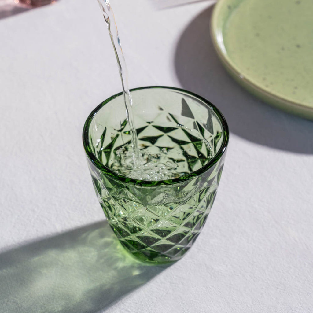 Glas 27cl groen Prisma - Set van 4