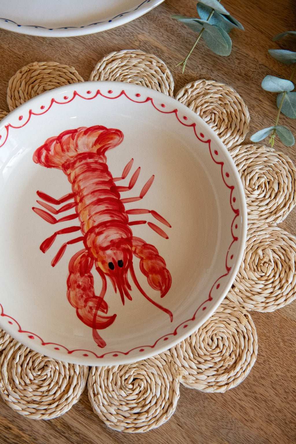 J-Line Rond Bloem placemat - jute - naturel