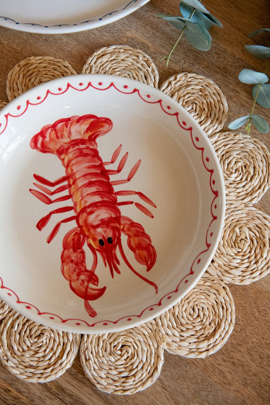 J-Line Rond Bloem placemat - jute - naturel