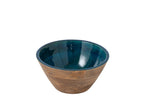 J-Line schaal - hout - petrol/naturel - medium
