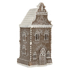 Gingerbread house met LED 12x11x25 cm Bruin Kunststof