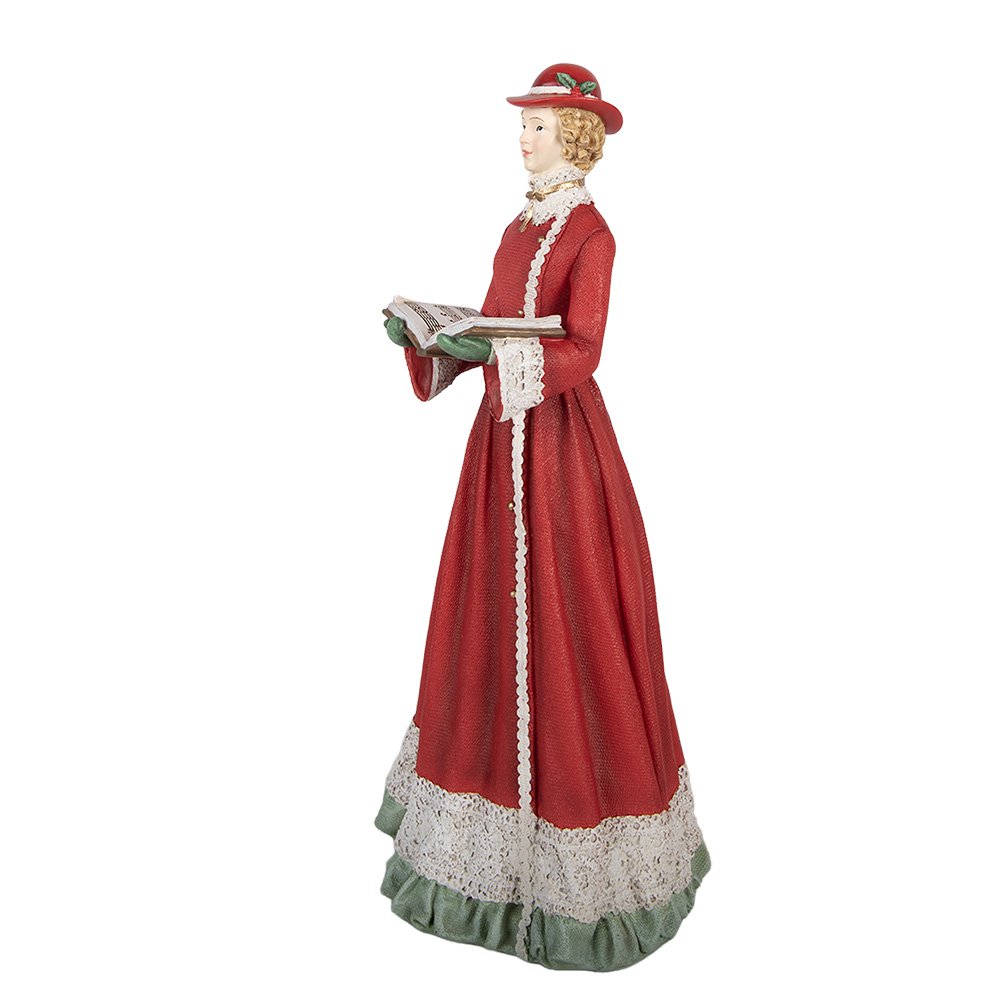 Kerstdecoratie Beeld Kerstgroep 13x12x40 cm Rood Kunststof