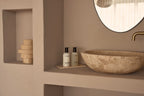 Marmer dienblad rechthoek S beige 10x25cm