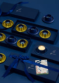Handgemaakte emaille metalen kandelaar Evil Eye - Set van 3