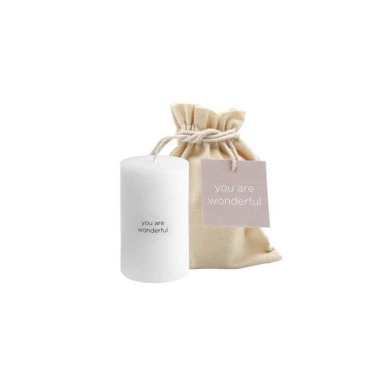 Leeff Pillar Candle giftbag - You are wonderful