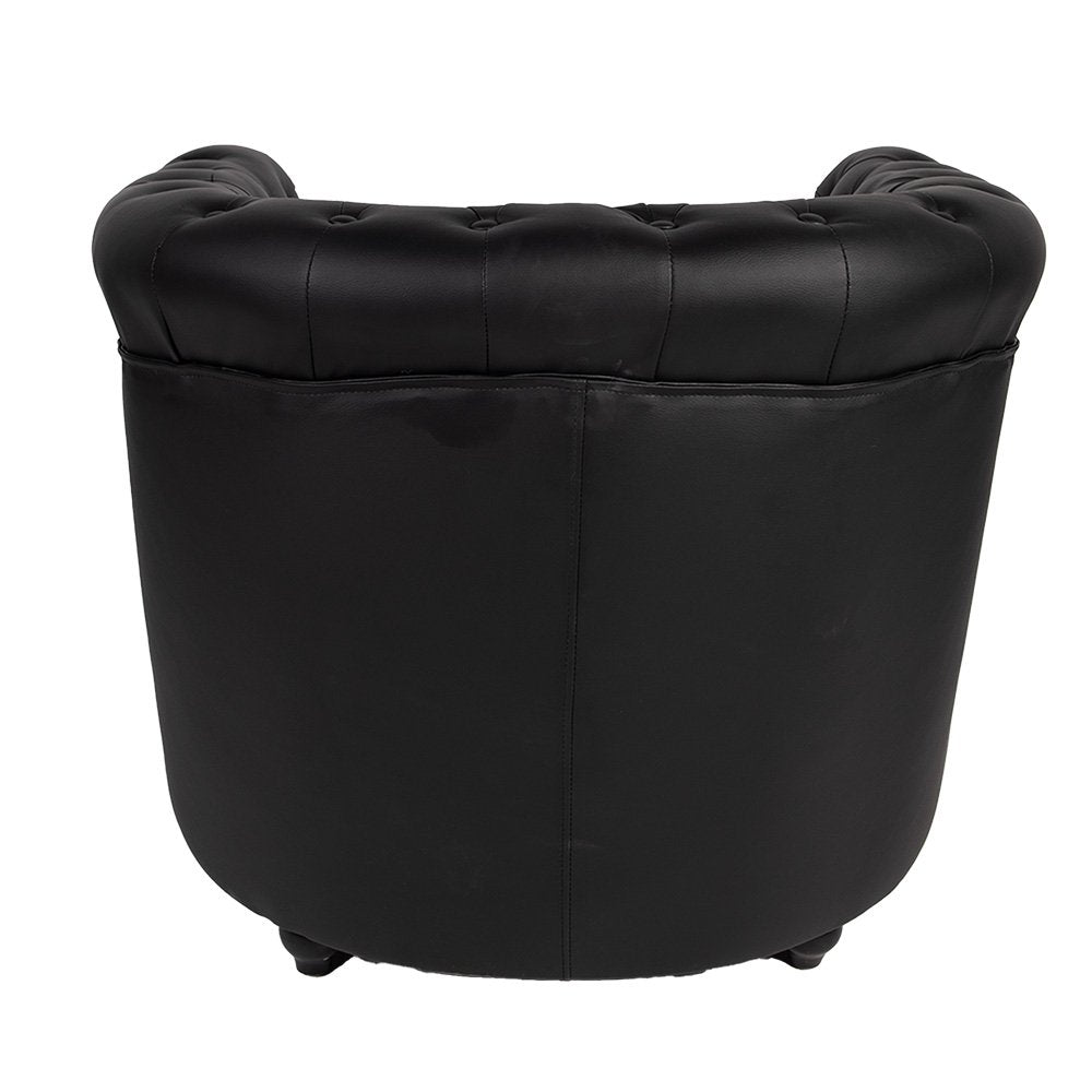 Fauteuil met Armleuning 80x75x72 cm Zwart Kunstleer
