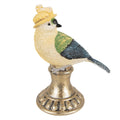 Decoratie Beeld Vogel 17 cm Blauw Geel Polyresin