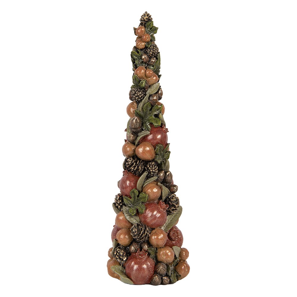 Kerstdecoratie Beeld Kerstboom Ø 12x37 cm Bruin Kunststof