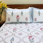 Laken | Katoenen handblok Garden Blooms | Set van 3