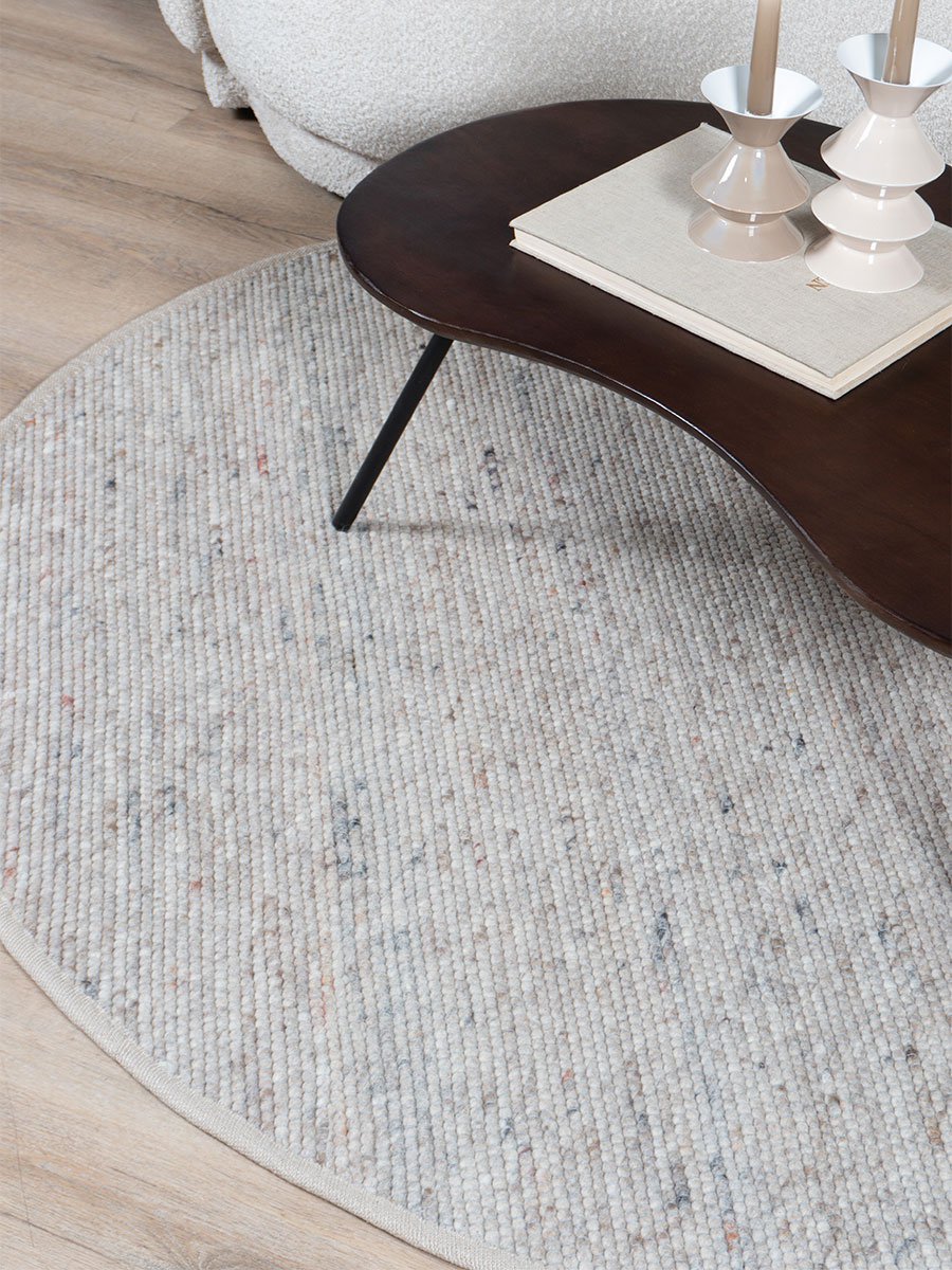 Vloerkleed Scott Donker Beige Rond ø200 cm