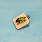 Timber Leaf Coaster Set – Onderzetters – Acaciahout en emaille – ingewikkeld ontwerp (set van 4)